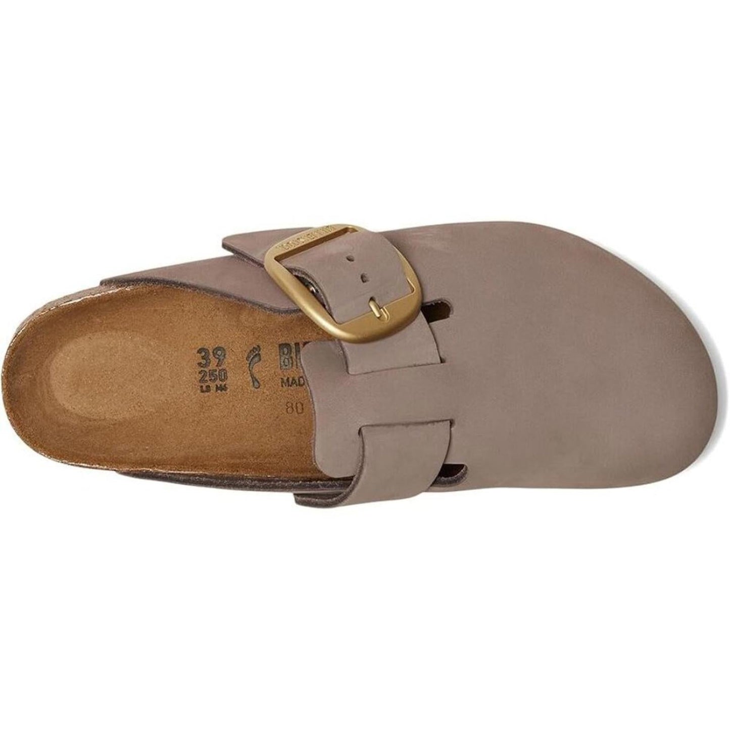 Boston Big Buckle Faded Purple Suede Clogs