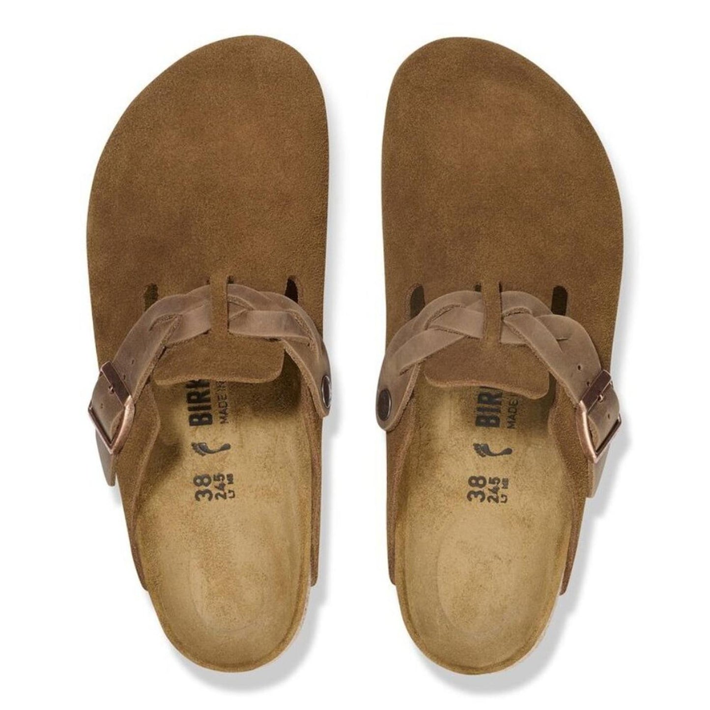 Boston Braided Mink Suede Leather Clogs