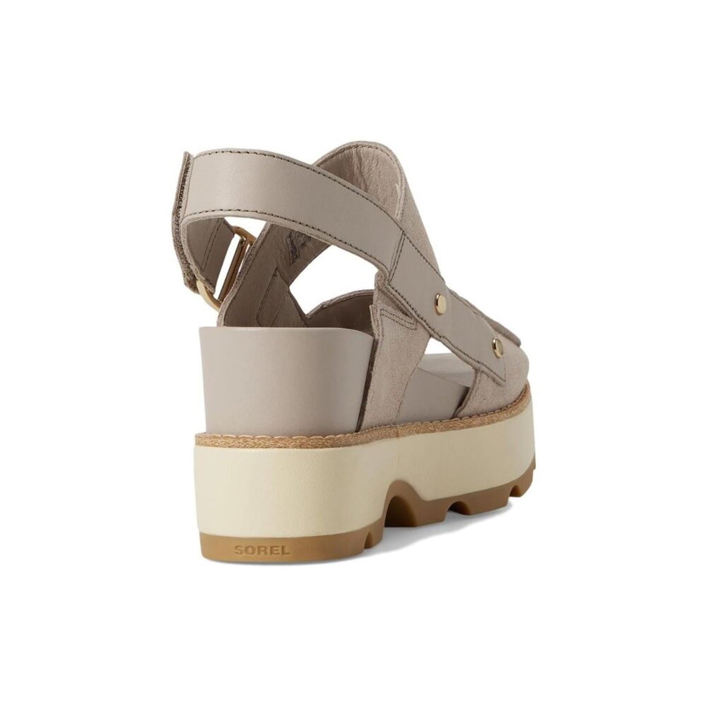 Joanie IV Crushed Clay Suede Leather Wedge Sandals