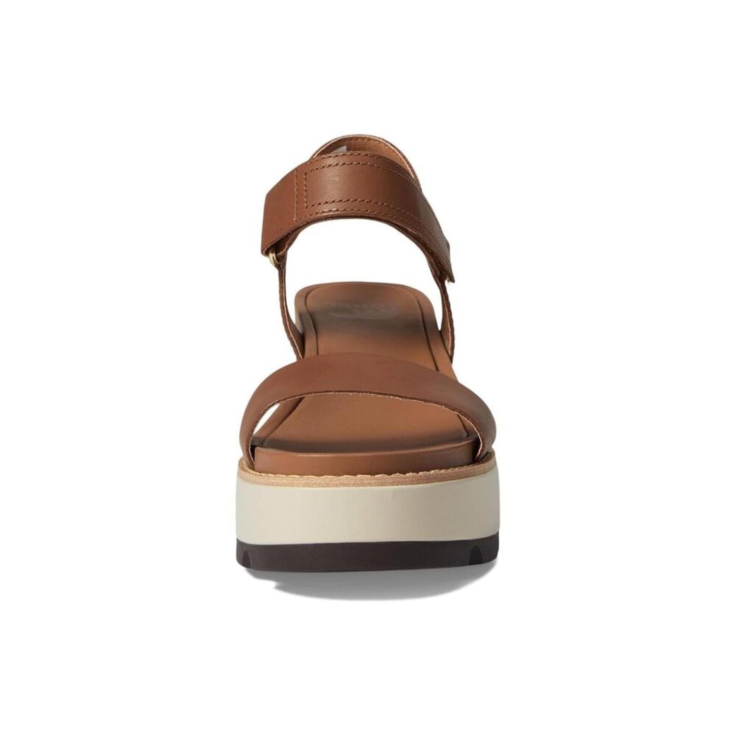 Joanie IV Tan Leather Y Strap Wedge Sandals