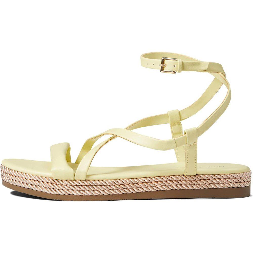 Natelea Yellow Strappy Flat Sandals