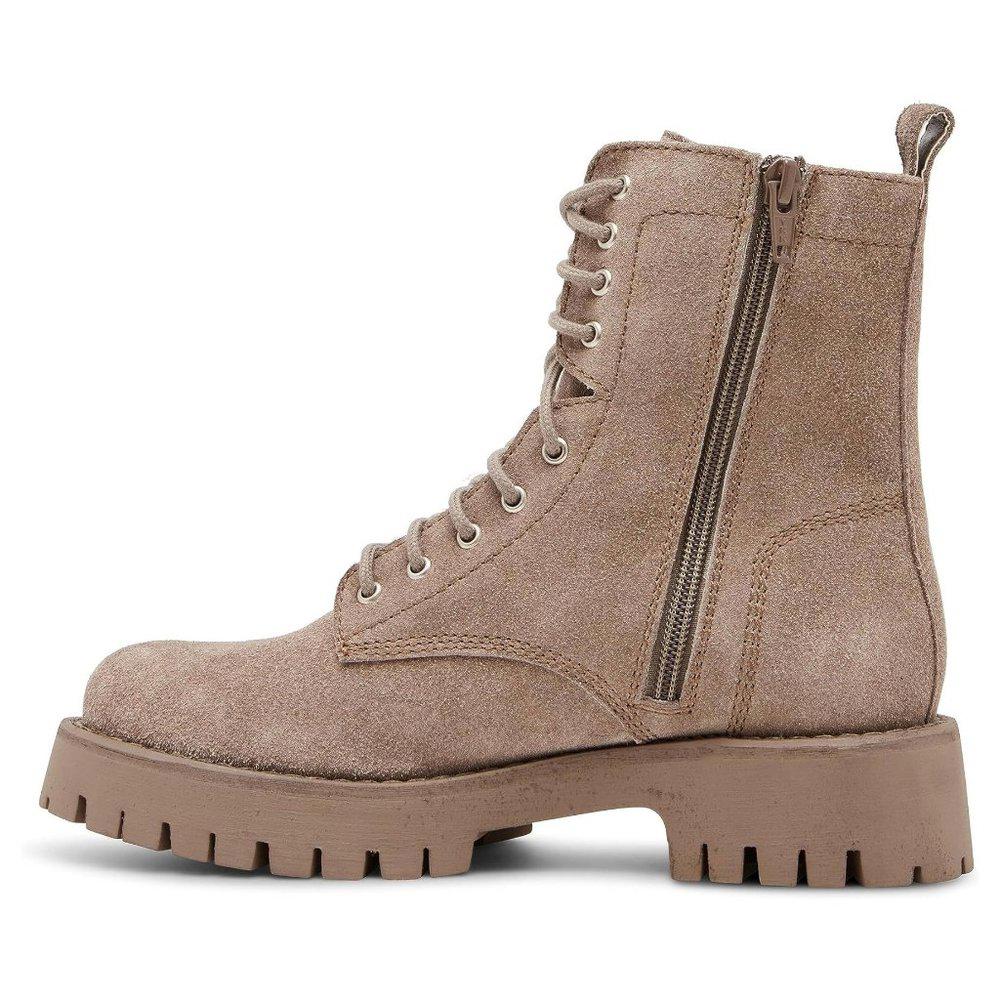 Lika Mushroom Suede Lace Up Boots