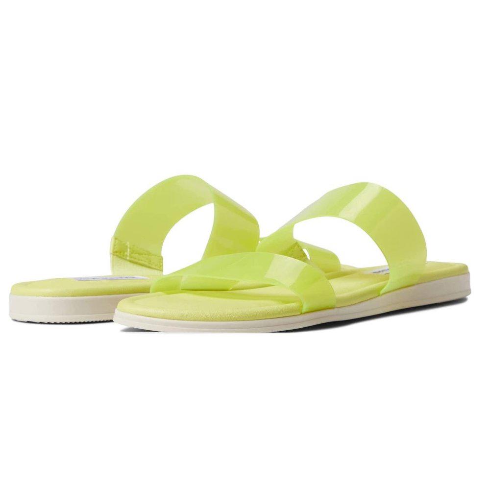 Steve Madden Sandals Greer Neon Yellow Slides
