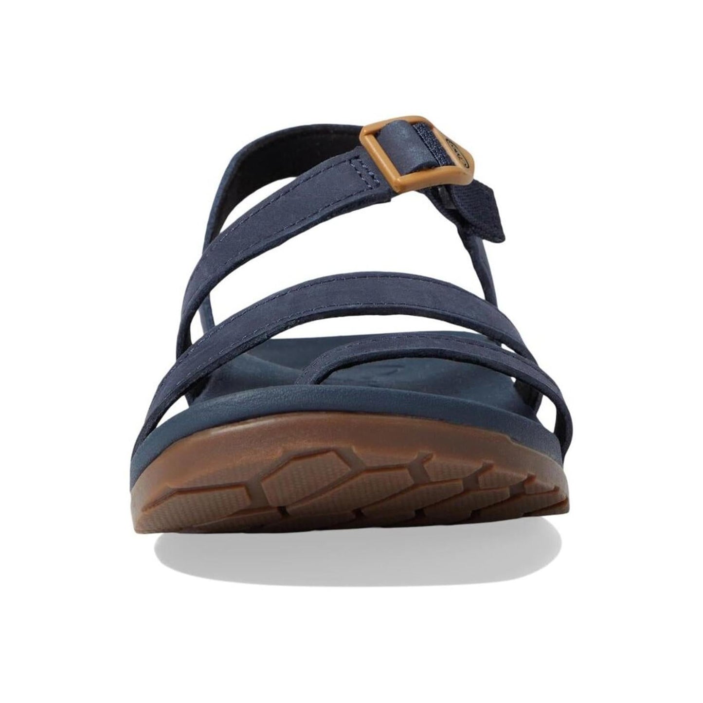 Lowdown Navy Leather Strappy Sandals