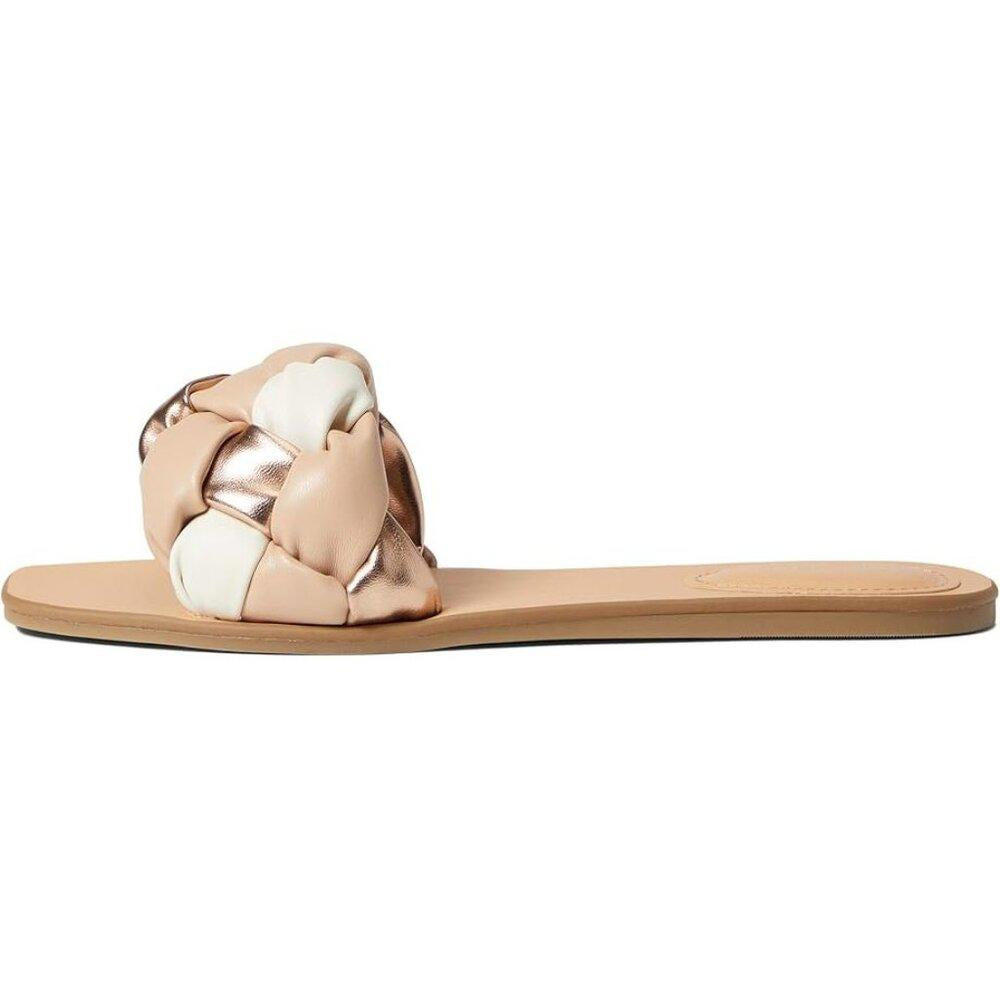 Bolier Natural Braided Flat Slide Sandals