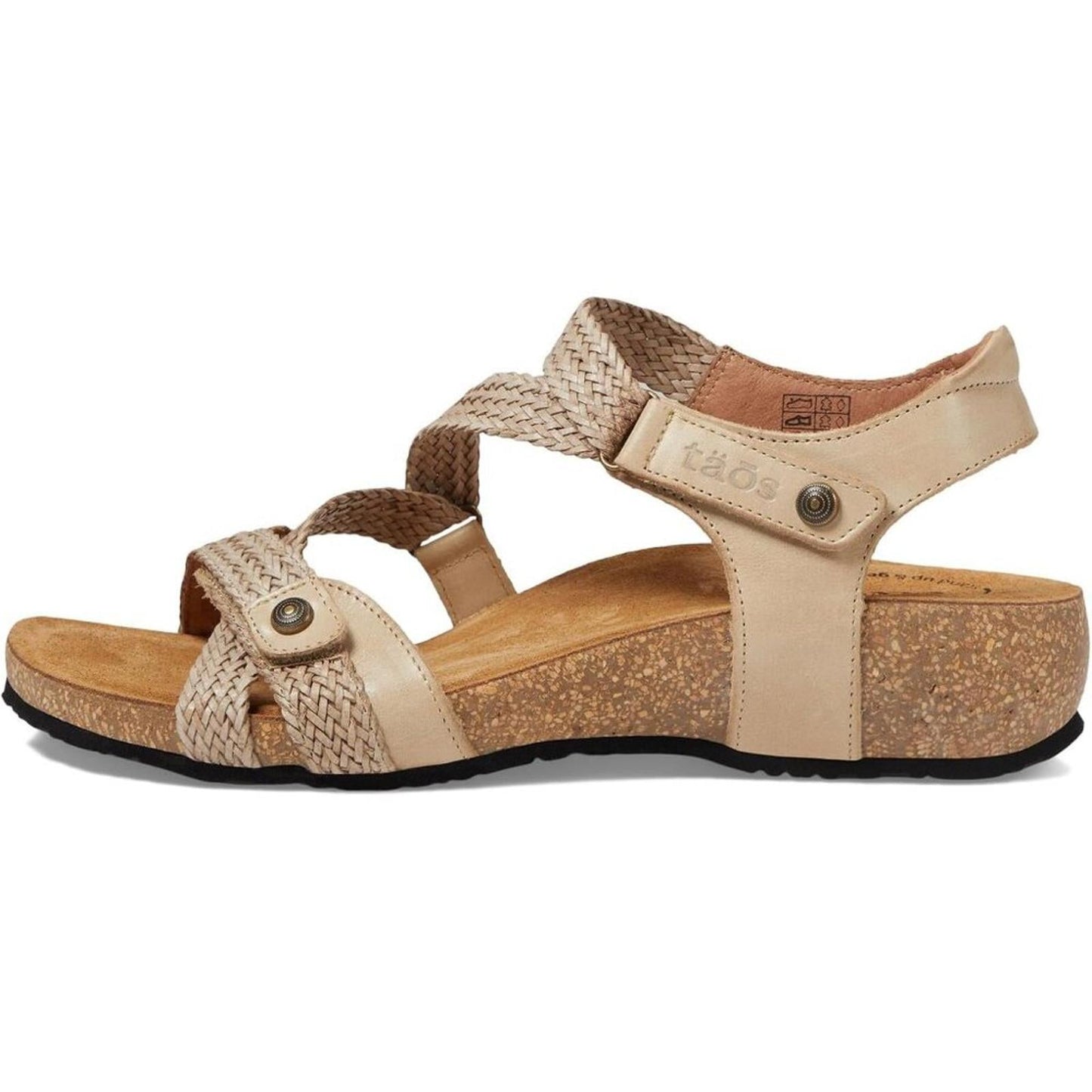 Trulie Stone Braided Leather Strap Sandals