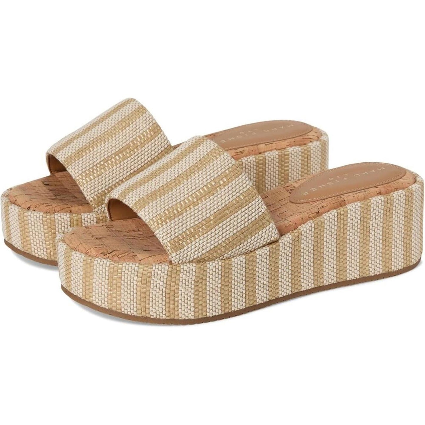 Daylin Natural Stripe Multi Wedge Sandals