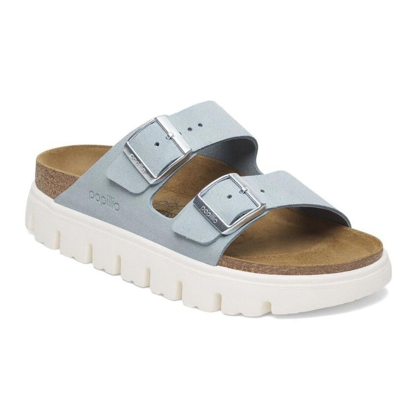 Papillio Arizona Chunky Baby Blue Suede Leather Sandals