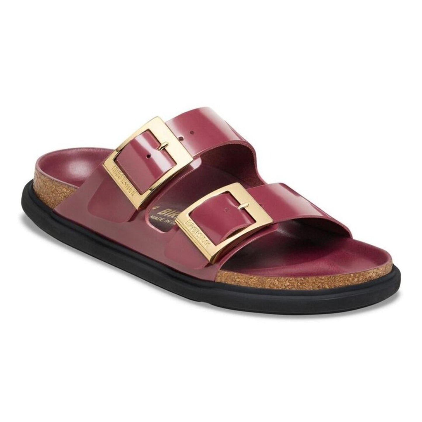 Arizona Droplet Buckle Zinfandel High Shine Sandals
