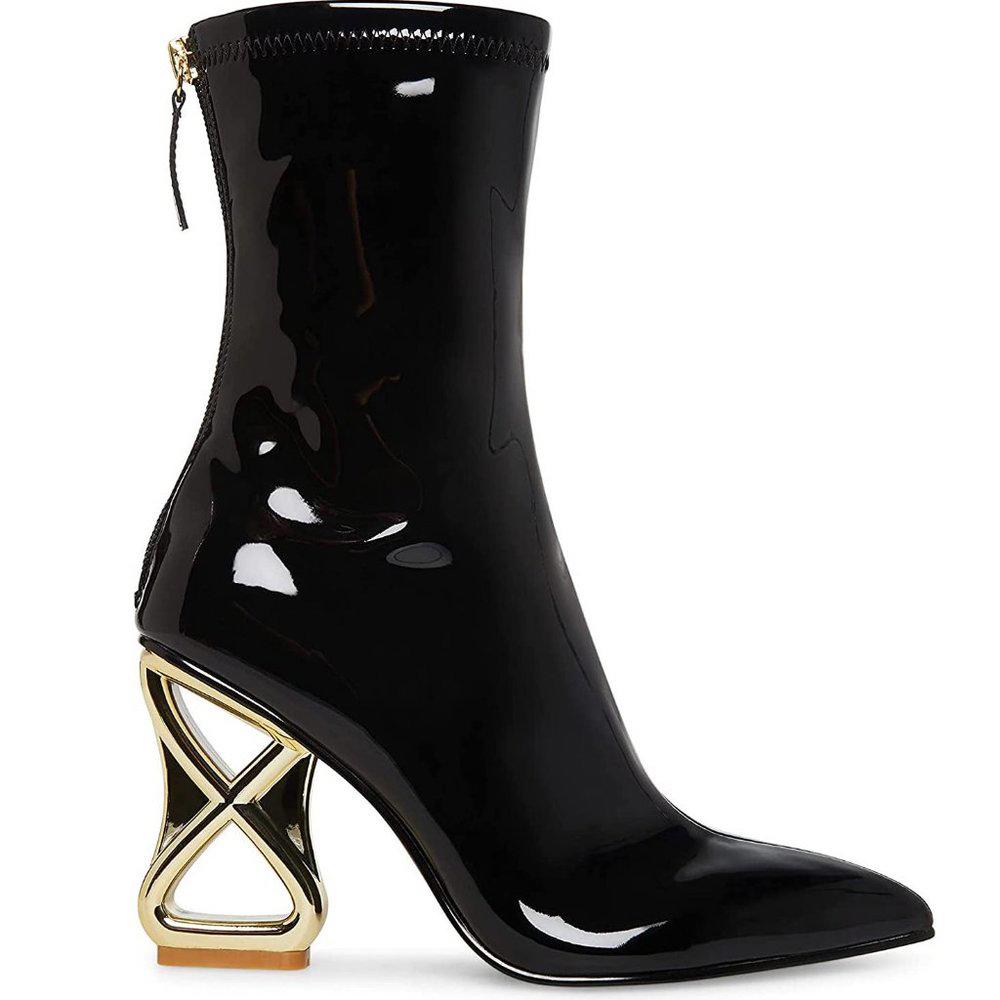 Londyn Patent Heeled Booties