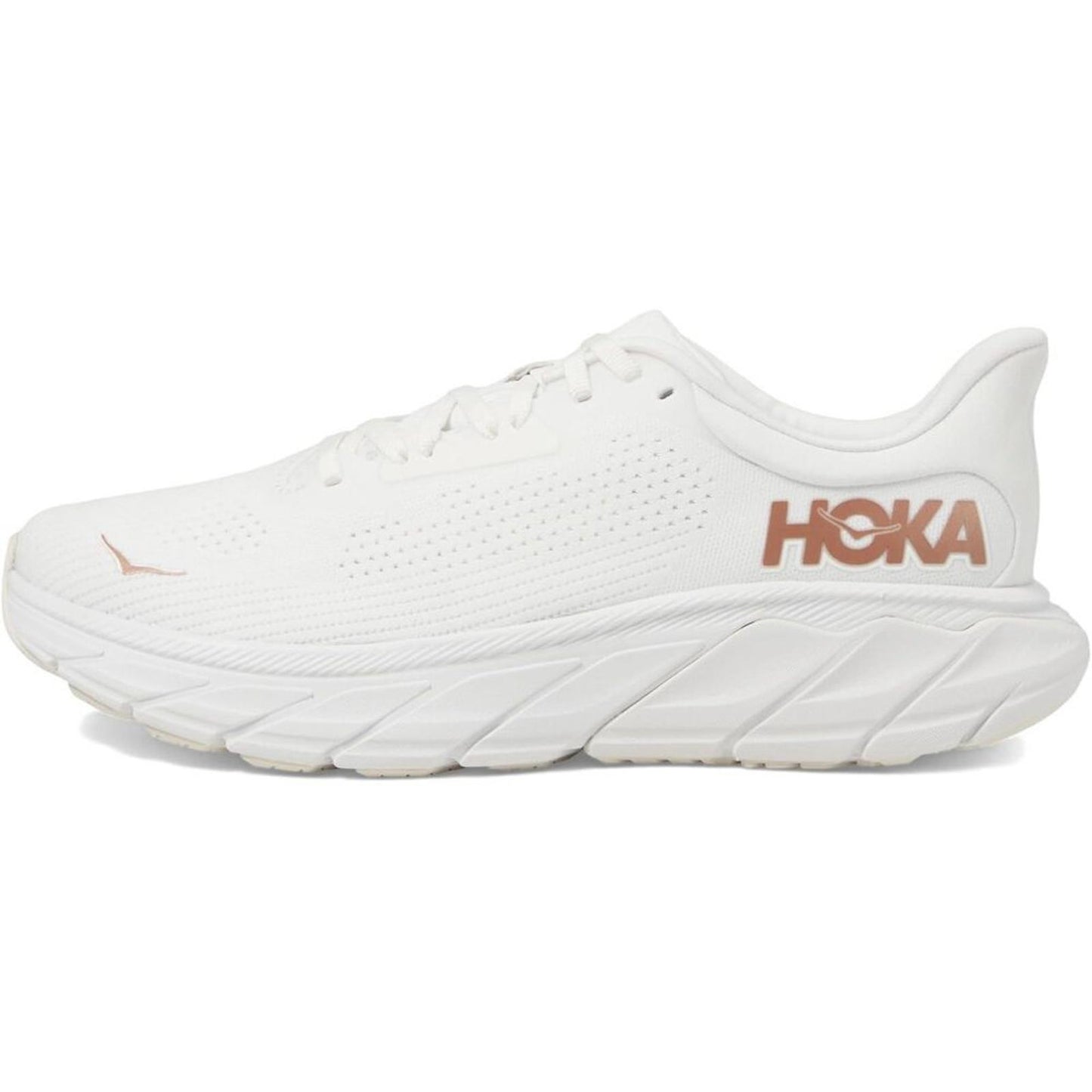 Arahi 7 Blanc De Blanc Rose Gold Lace Up Sneakers