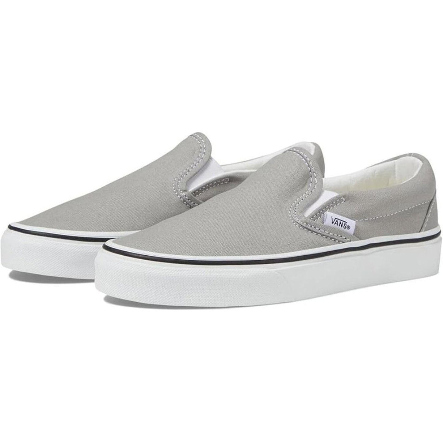 Classic Drizzle True White Canvas Slip On Sneakers