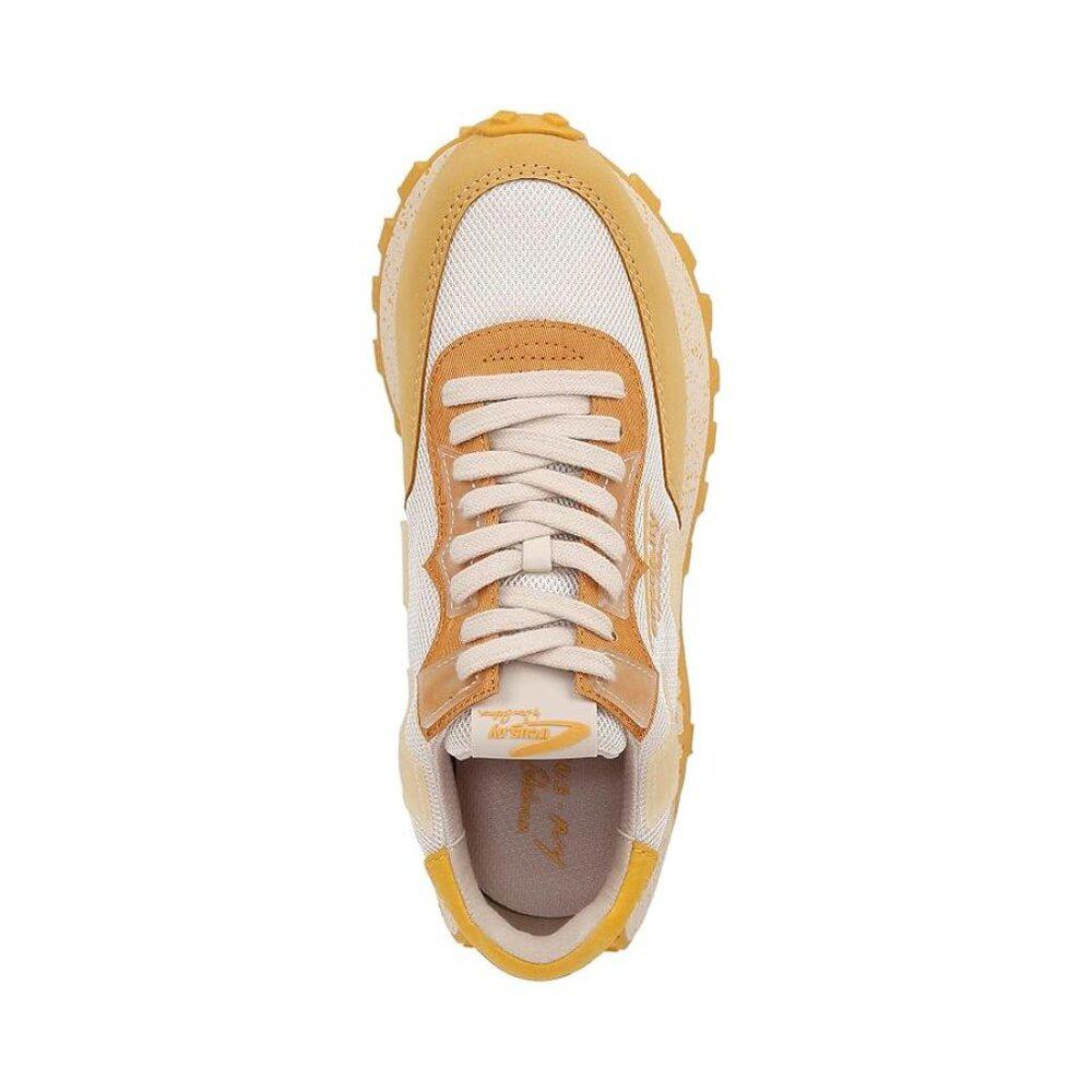 Devyn Yellow White Lace Up Sneakers