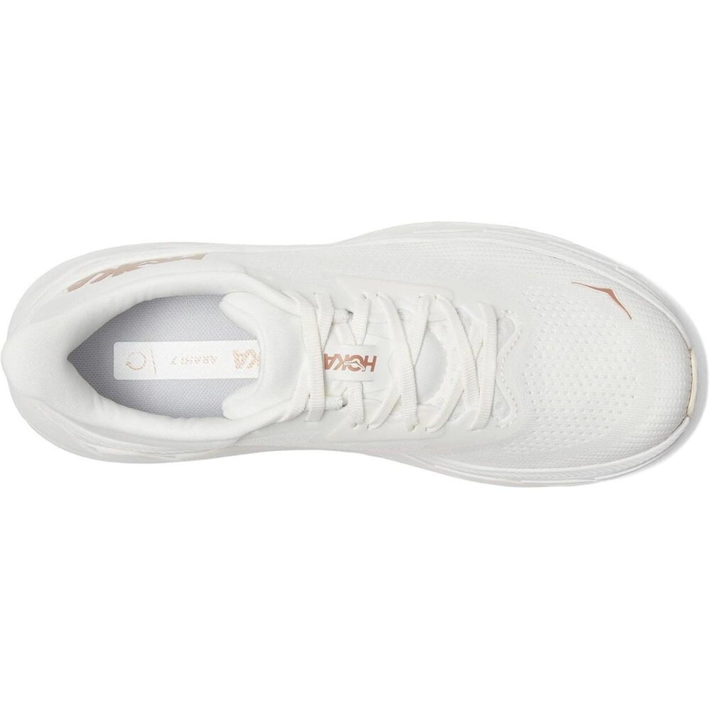 Arahi 7 Blanc De Blanc Rose Gold Lace Up Sneakers