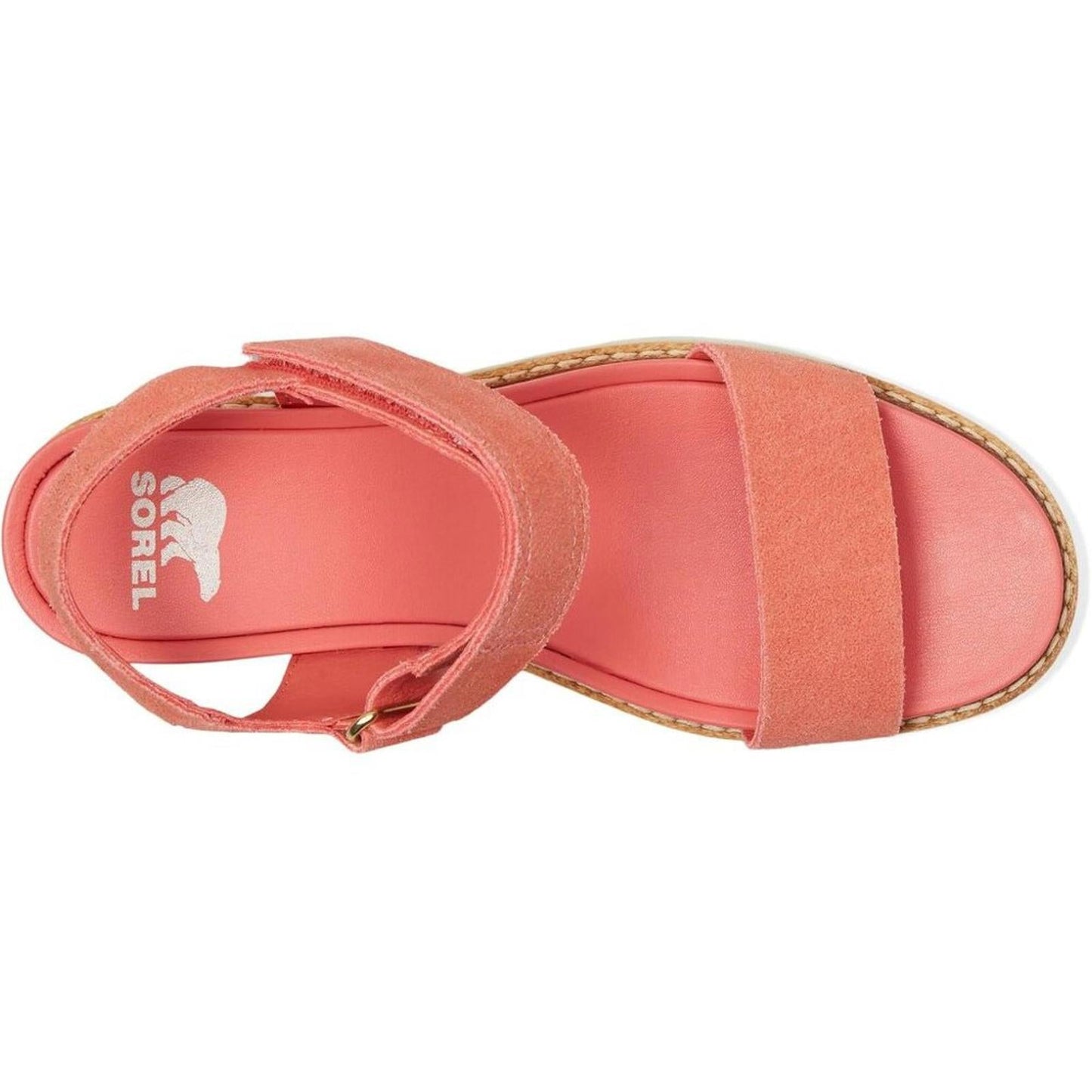 Joanie IV Coral Blossom Y Strap Wedge Sandals