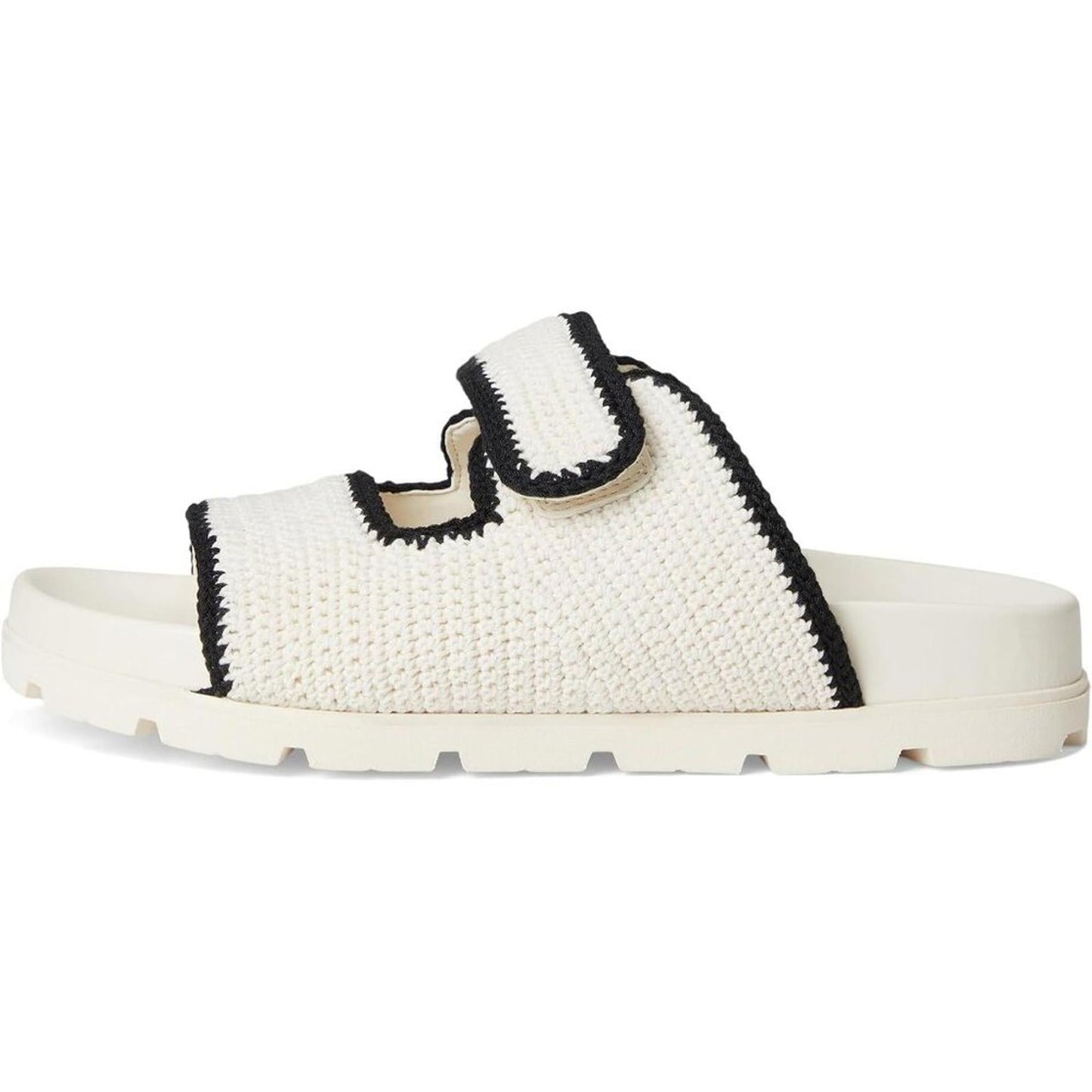 Brinleys Cream Multi Slide Sandals