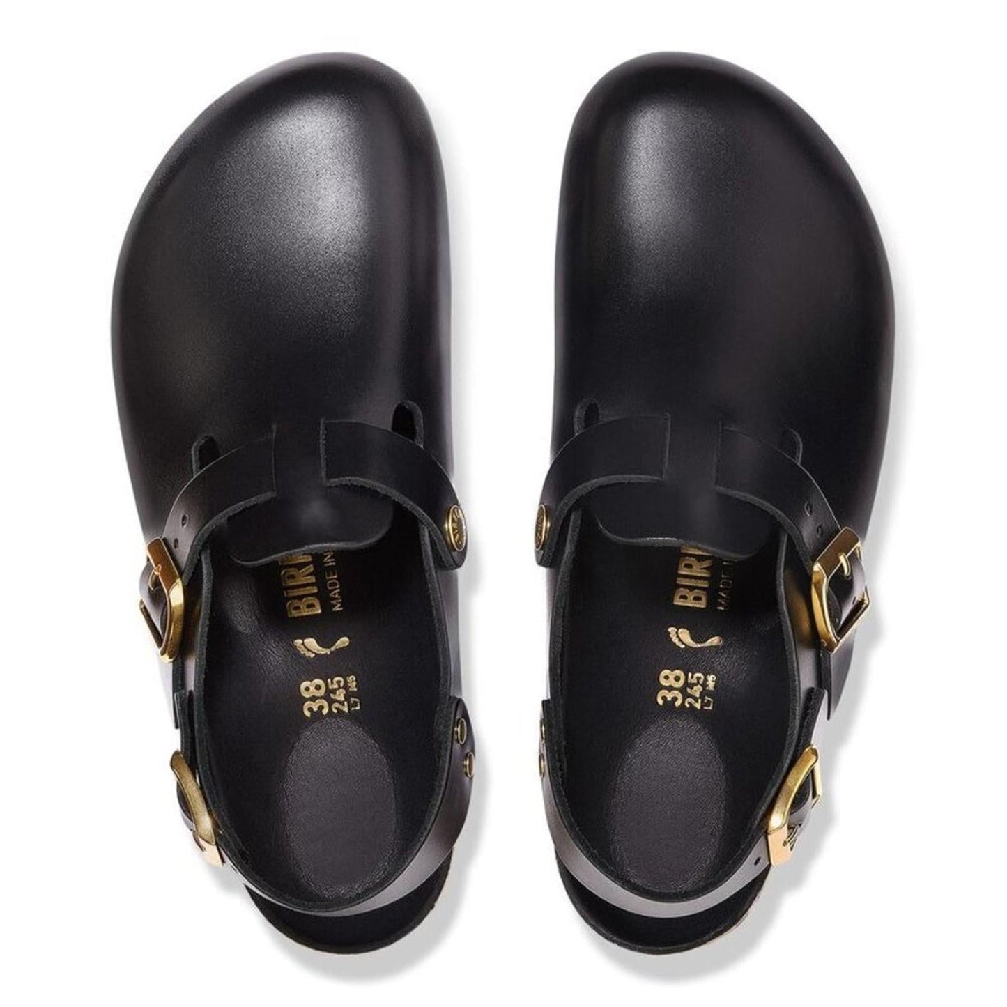 Tokio Black Dressy Leather Clogs