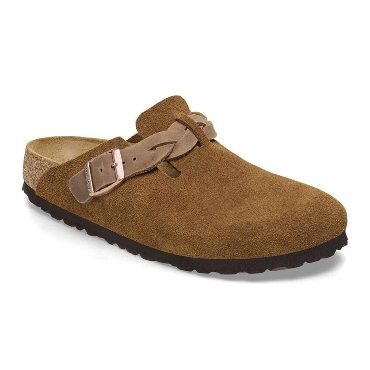 Boston Braided Mink Suede Leather Clogs