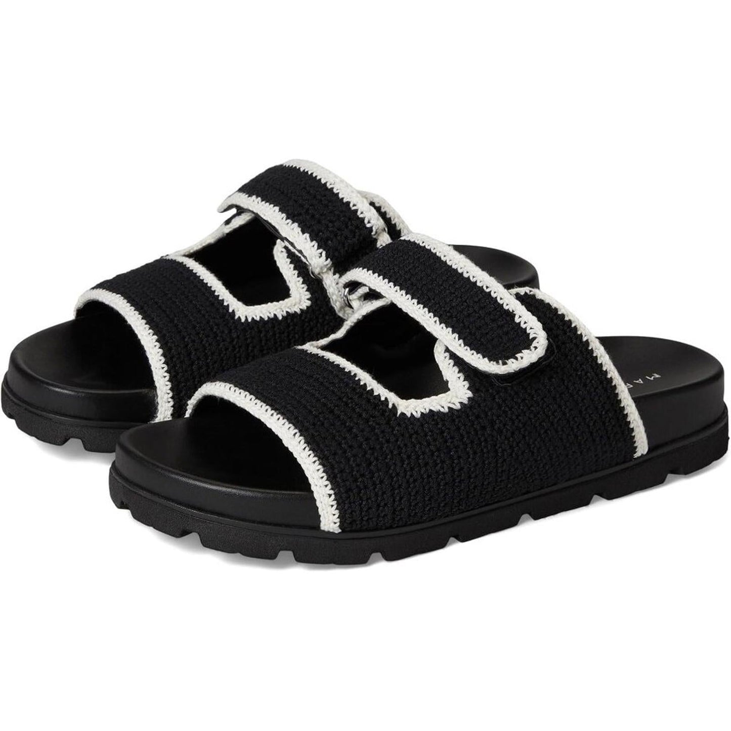 Brinleys Black Multi Slide Sandals