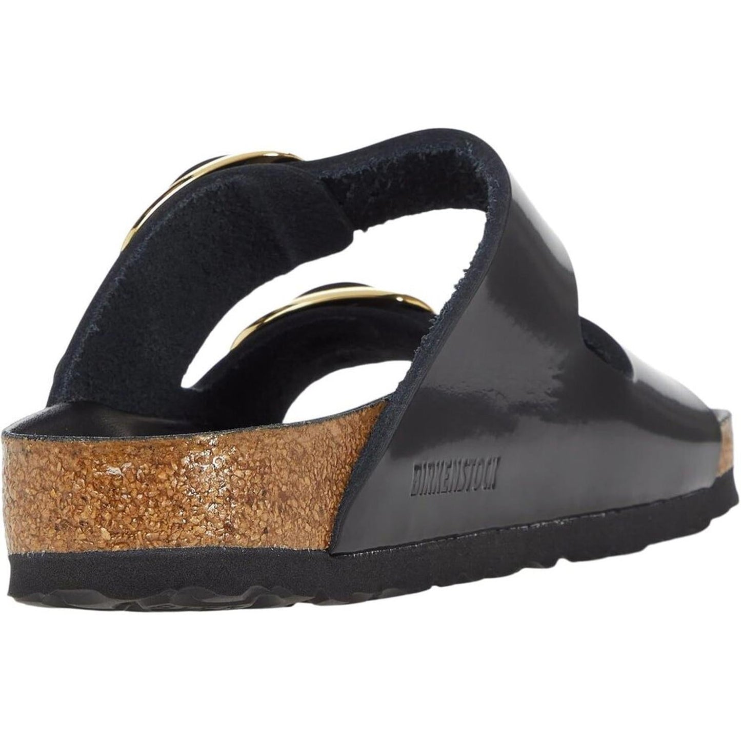 Arizona Black Big Buckle High Shine Sandals