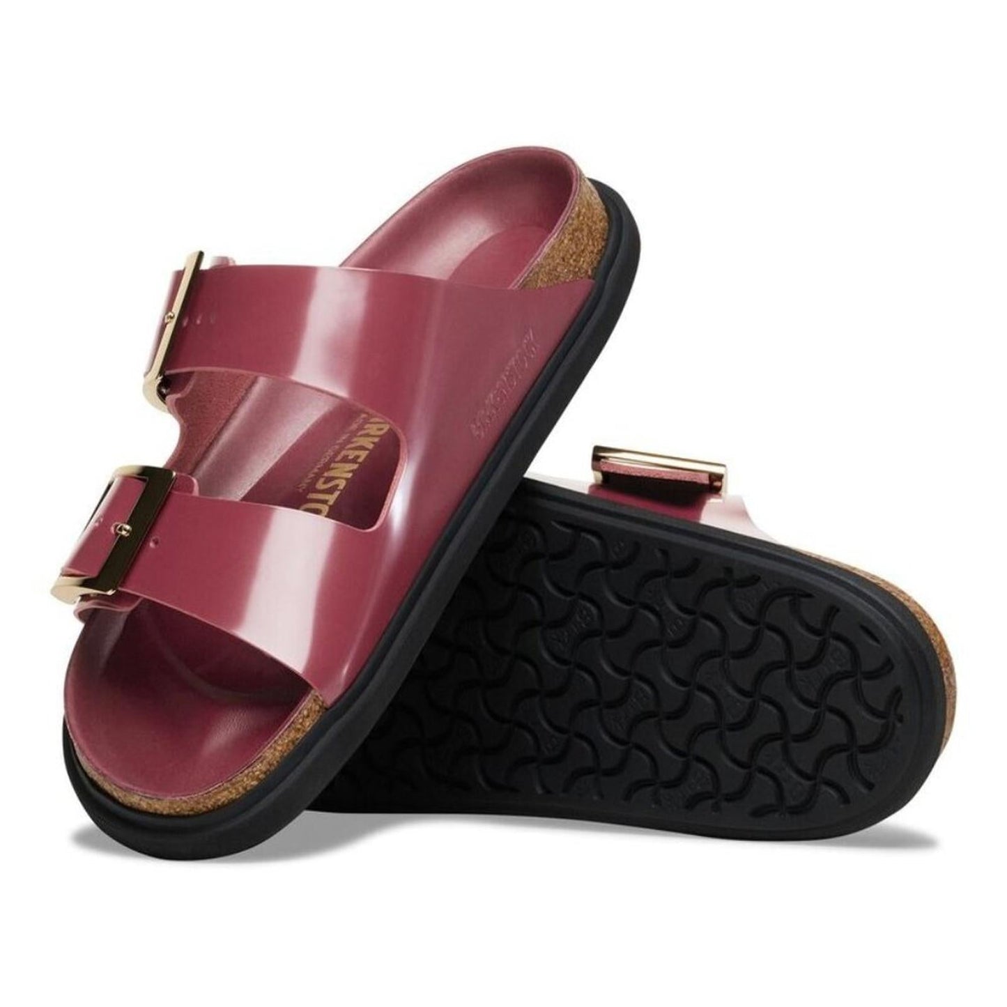 Arizona Droplet Buckle Zinfandel High Shine Sandals