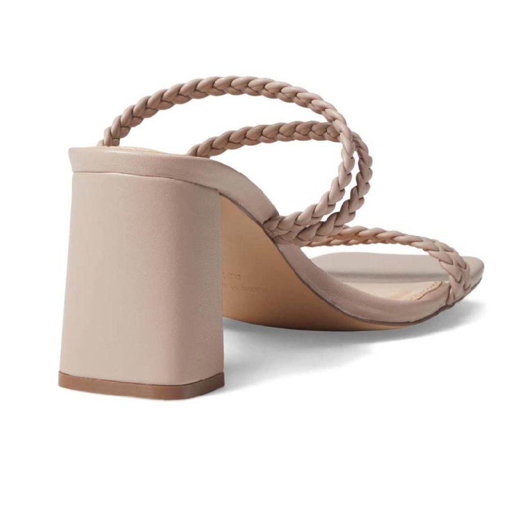 Dion Taupe Braided Heeled Sandals