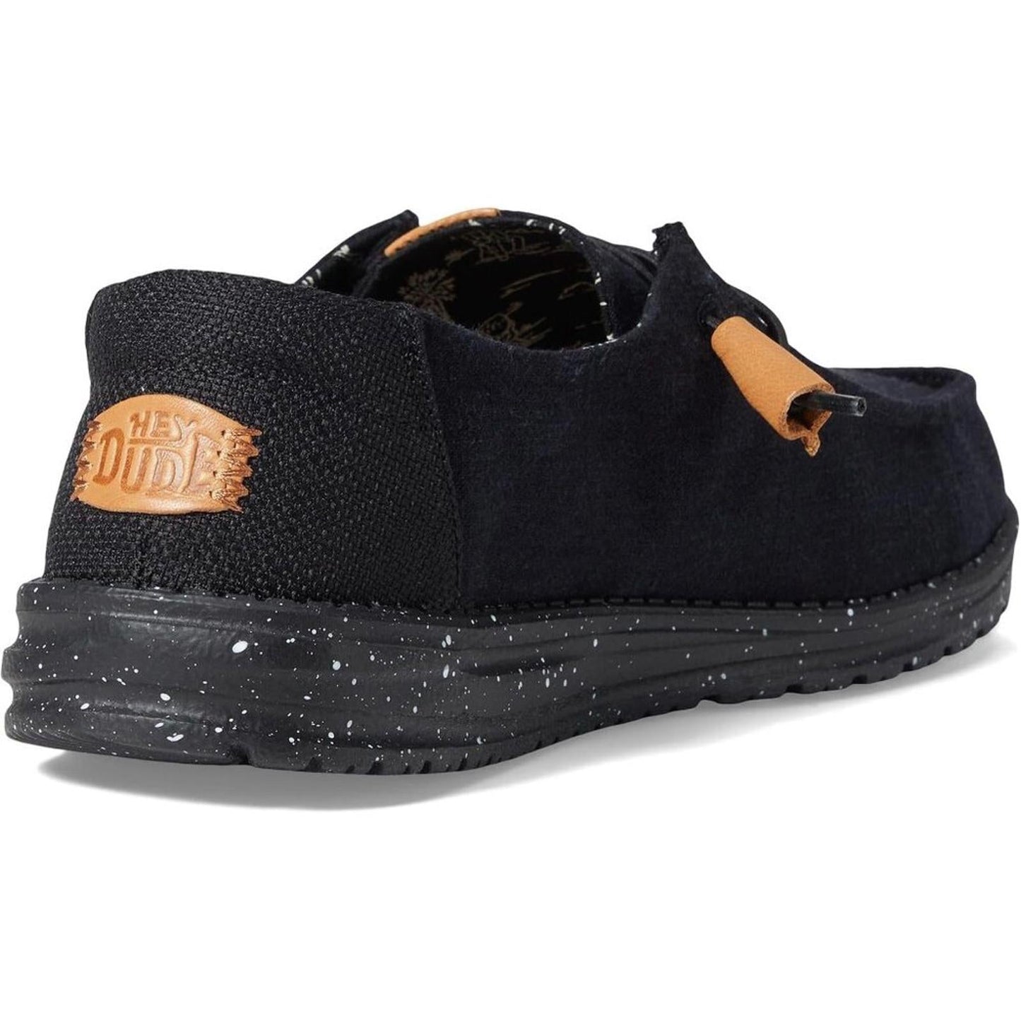 Wendy Wendy Black Washed Canvas Slip-On Casual Shoes