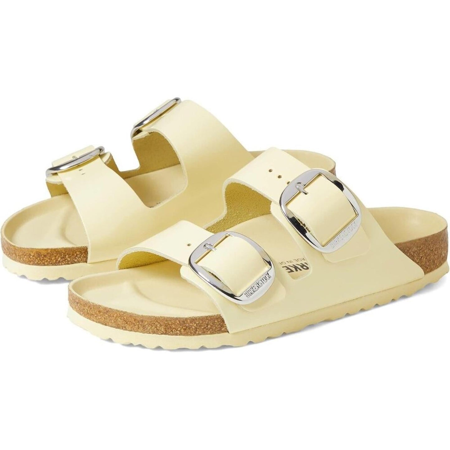 Arizona Big Buckle High Shine Butter Leather Sandals