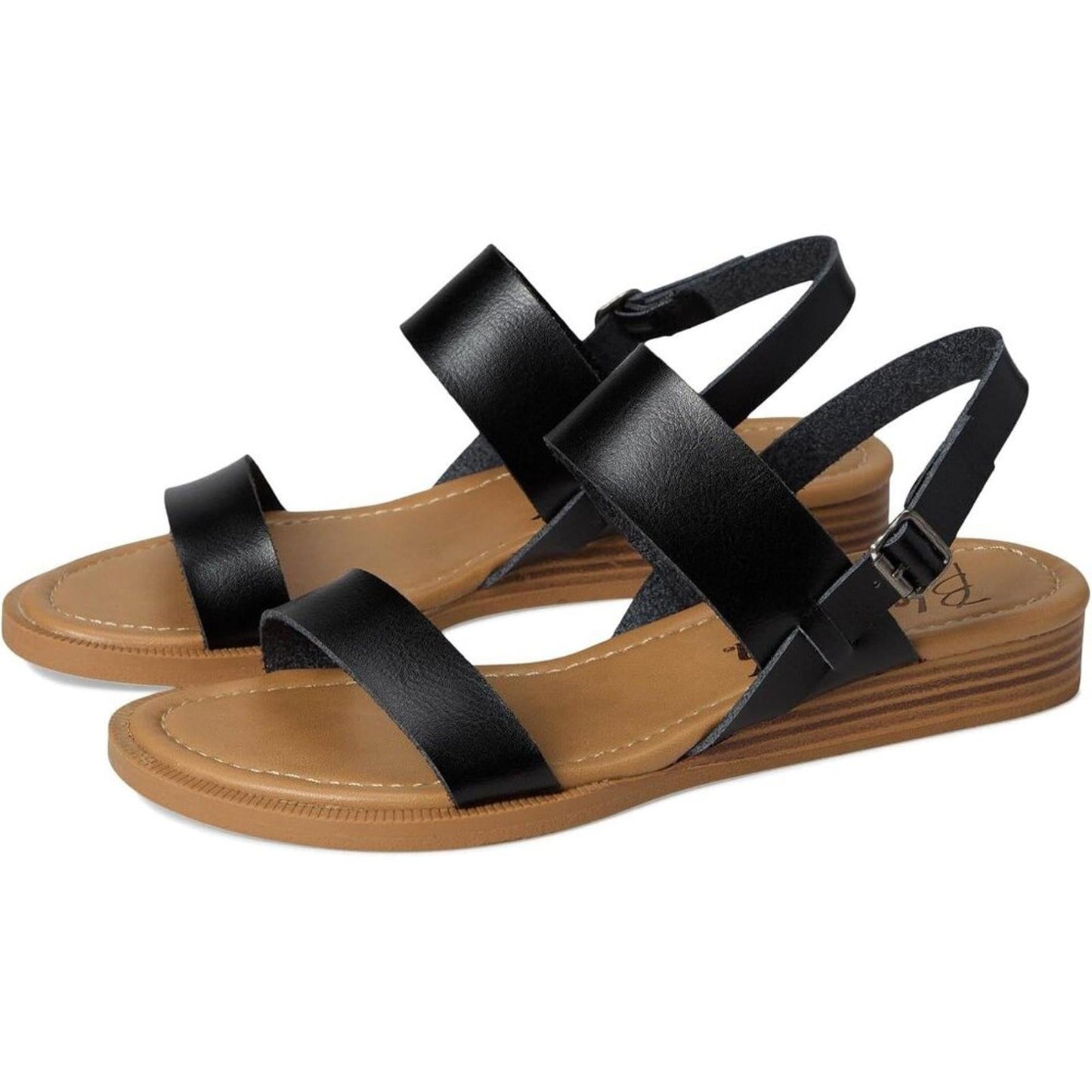 Arcadia Black Heel Strap Sandals