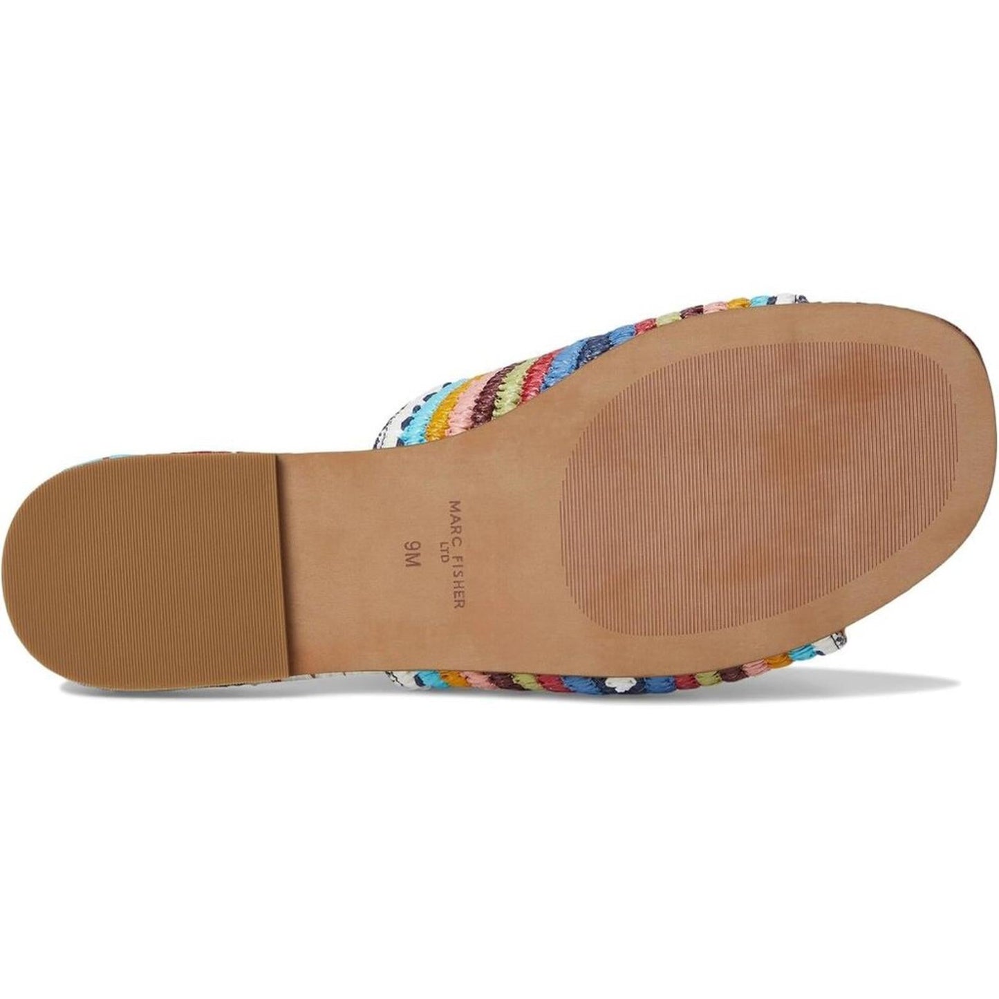 Nottie Dark Blue Multi Woven Flat Slide Sandals