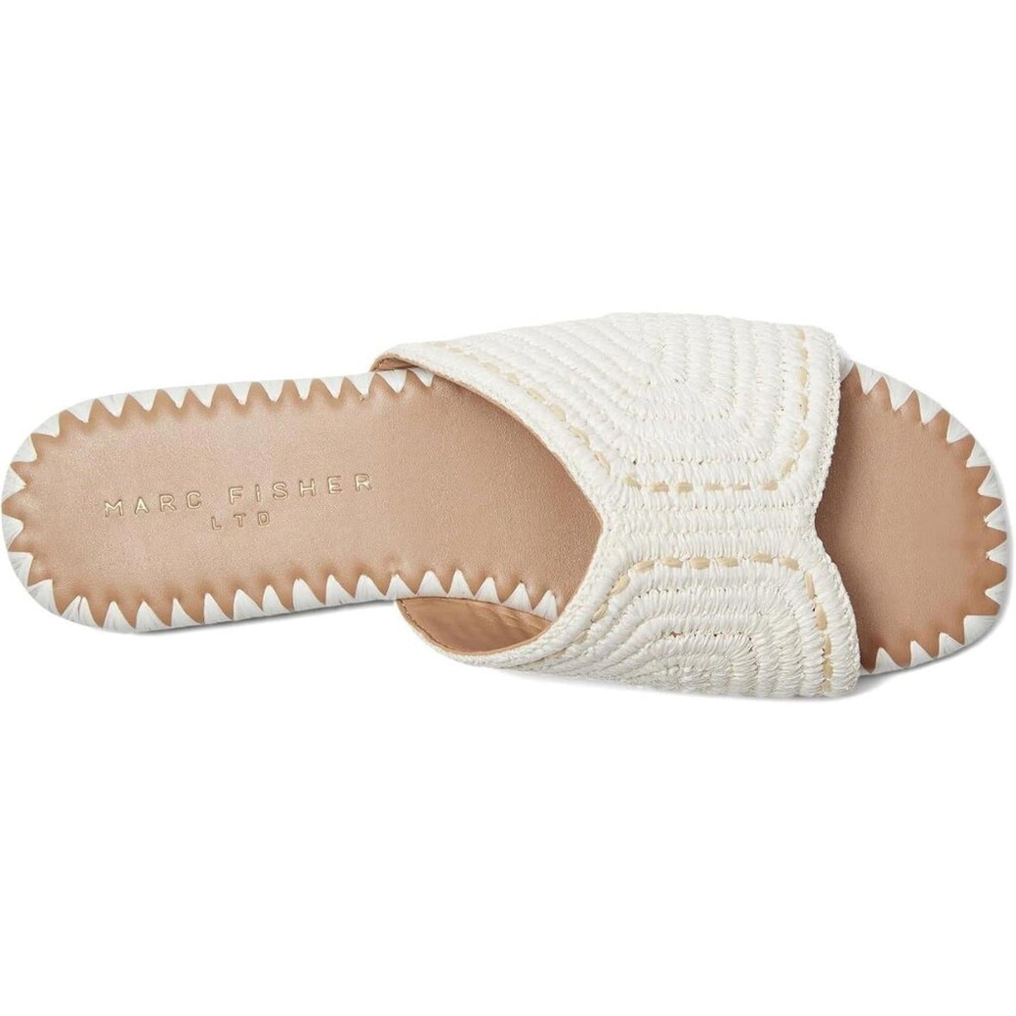 Nottie Cream Woven Flat Slide Sandals