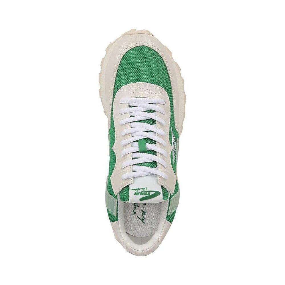 Devyn Green White Lace Up Sneakers