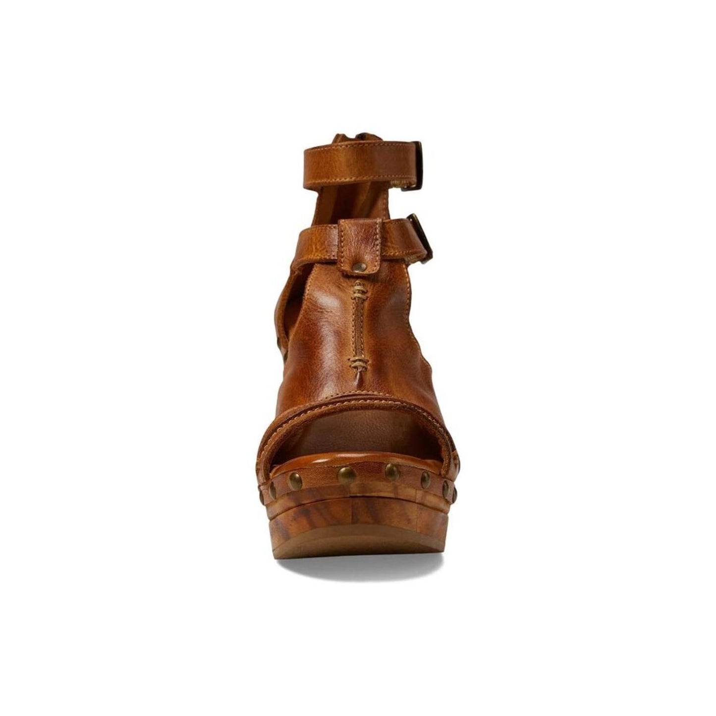 Princess Pecan Dip-Dye Leather Wedge Sandals