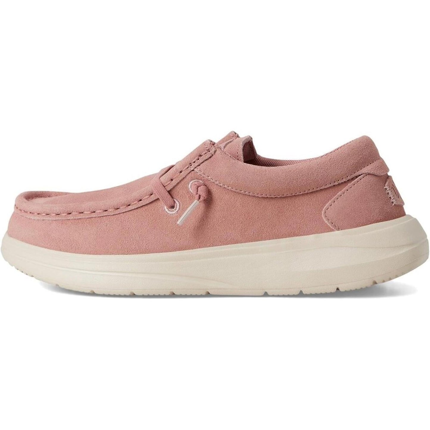 Wendy Rose Pink COMF Suede Lace Up Casual Shoe