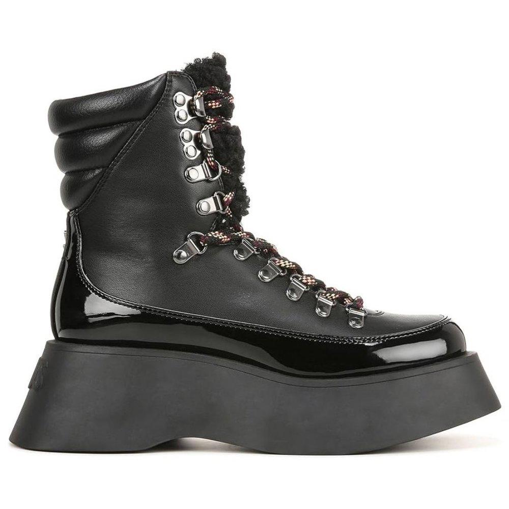 Gail Black Lace Up Hiker Boots