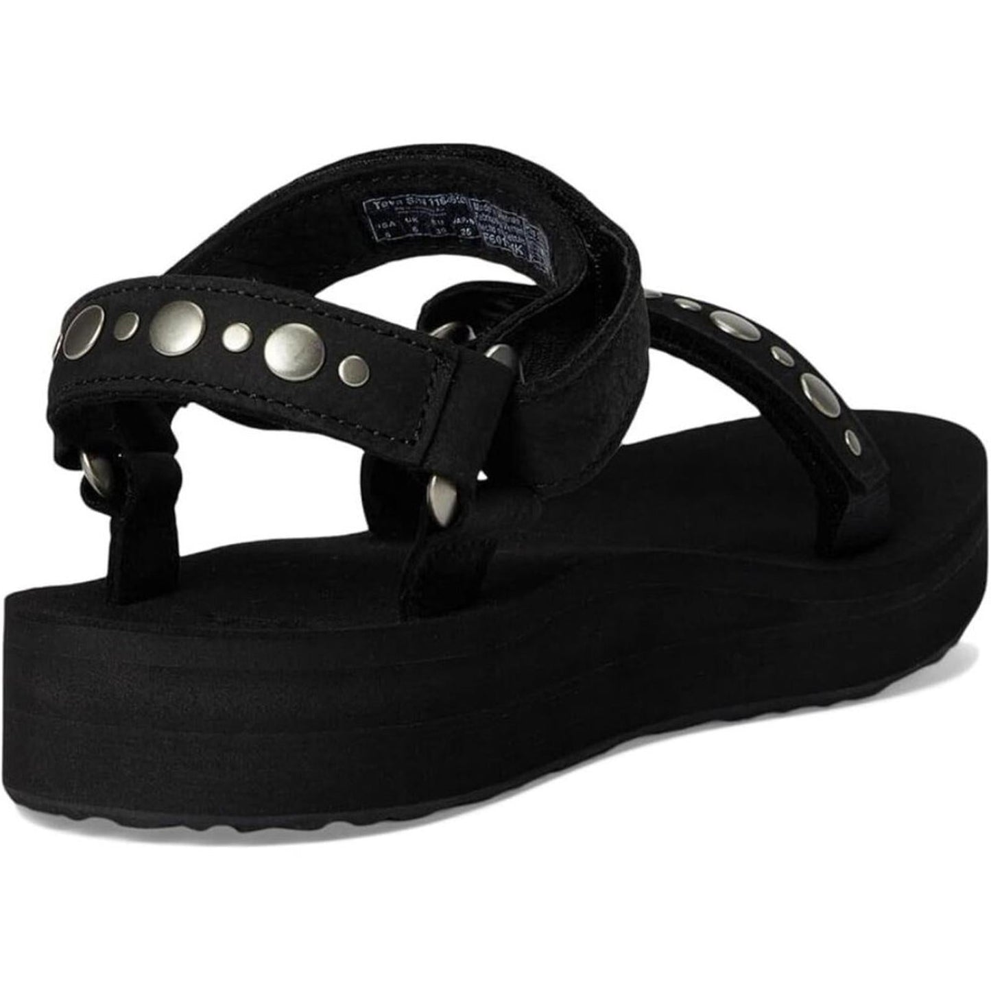 Midform Universal Black Studded Strap Sandals
