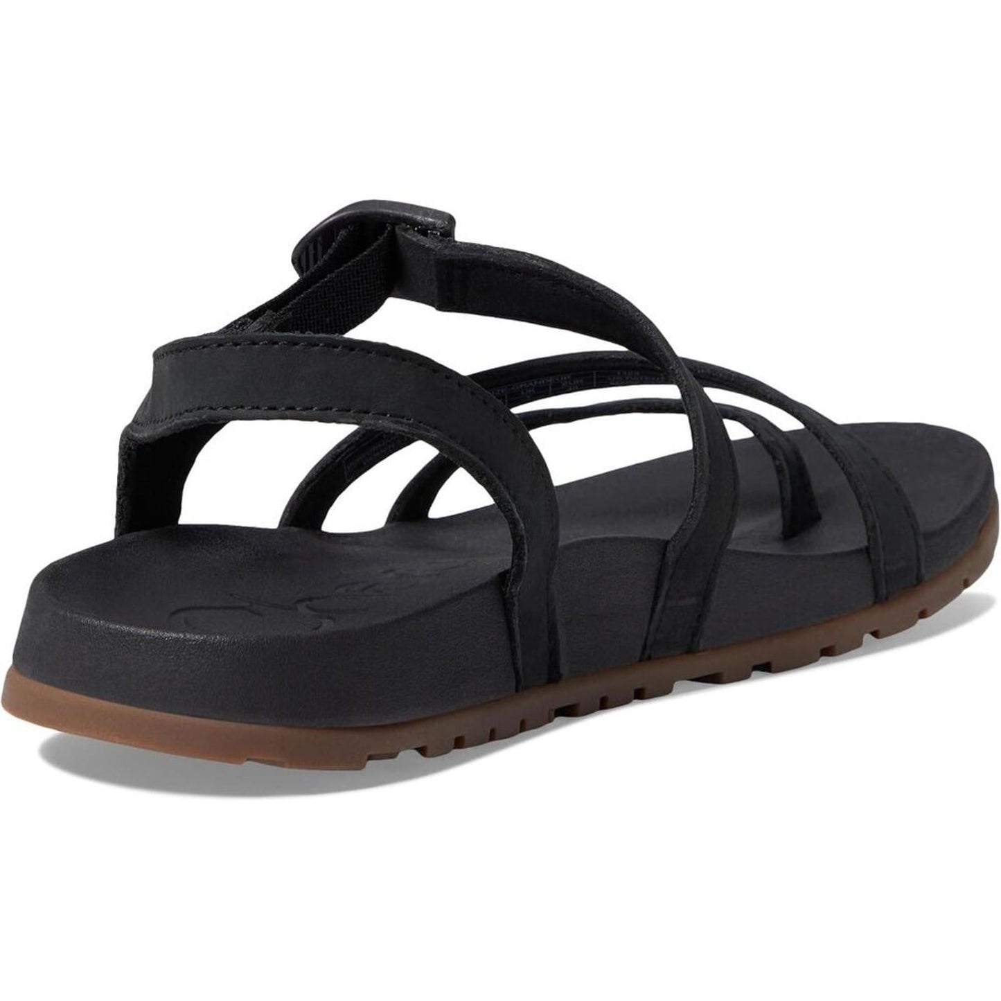 Lowdown Black Leather Strappy Sandals