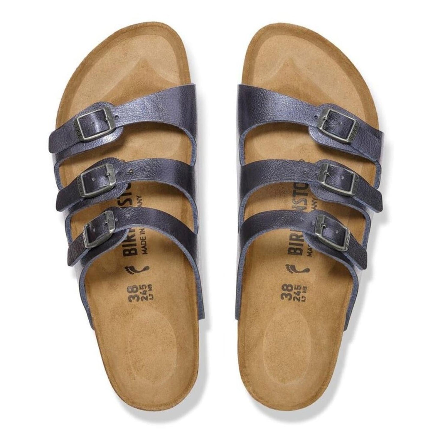 Florida Birko Flor Graceful Midnight Blue Sandals