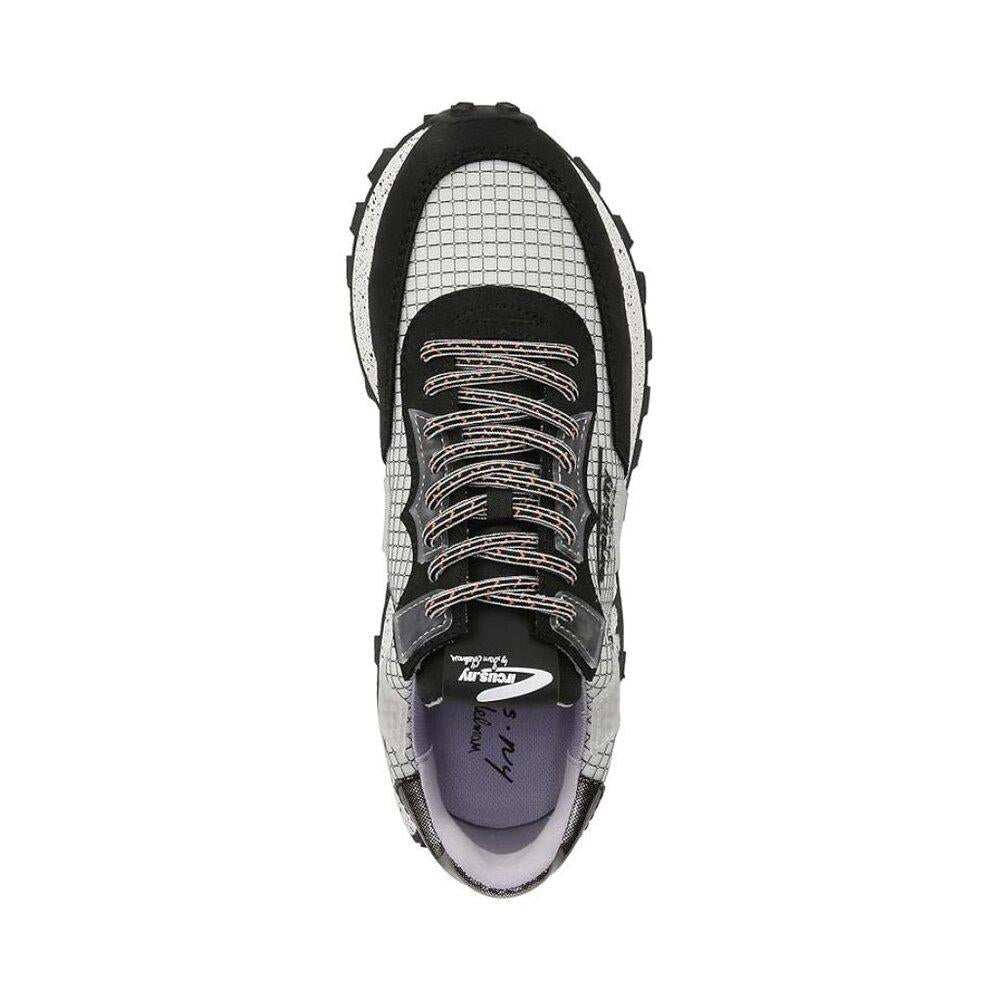 Devyn Black White Lace Up Sneakers