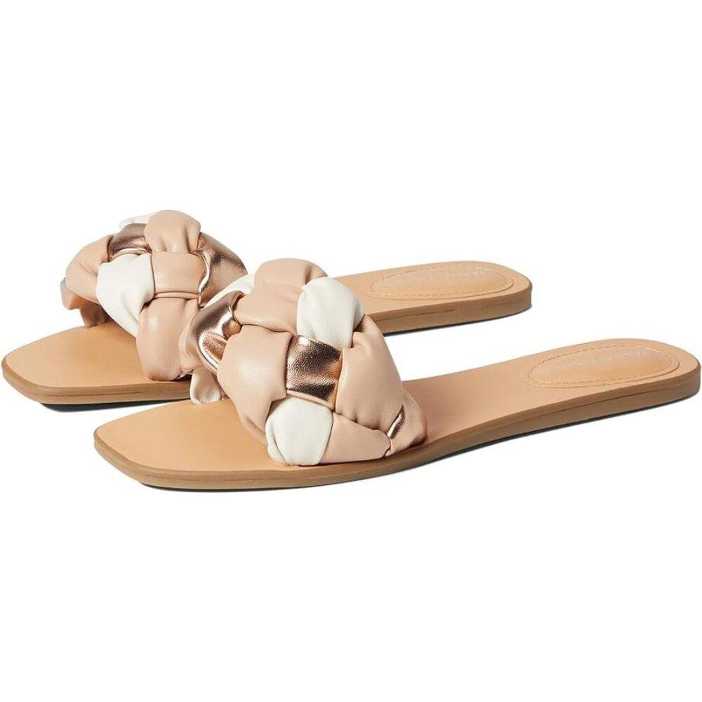 Bolier Natural Braided Flat Slide Sandals