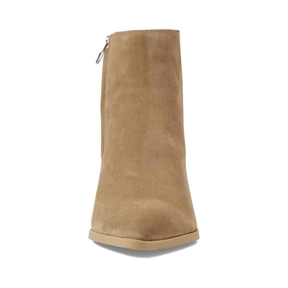 Aggie Truffle Suede Heeled Ankle Boots