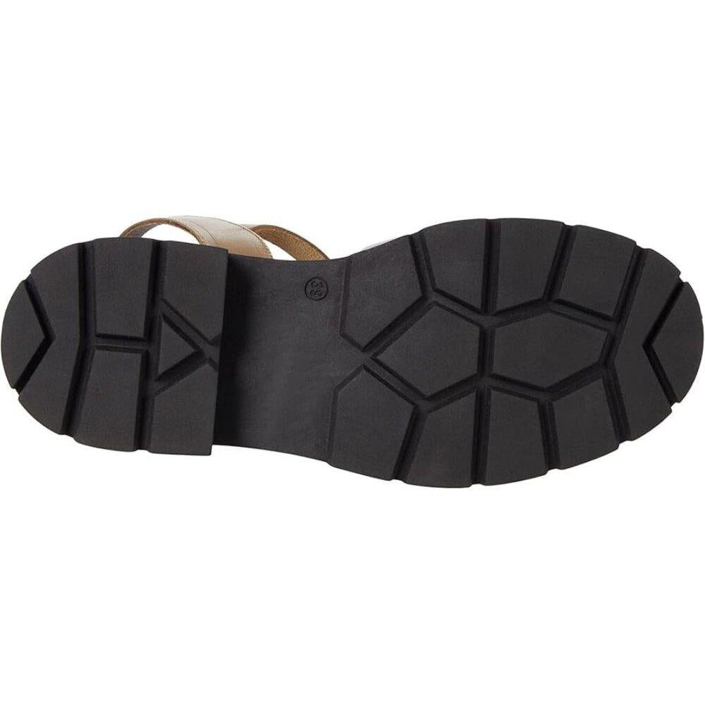 Delaney Dark Sand Leather Fisherman Platform Sandals