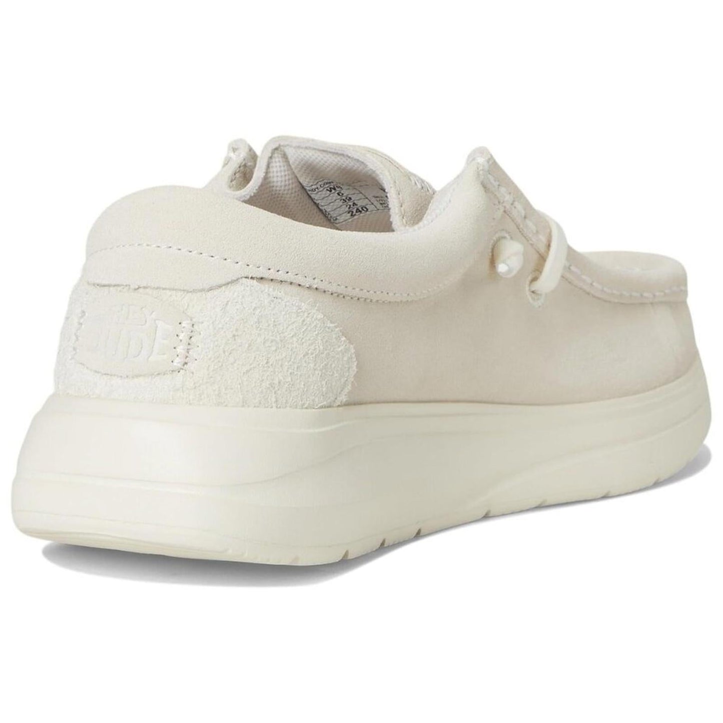Wendy Ivory COMF Suede Lace Up Casual Shoes