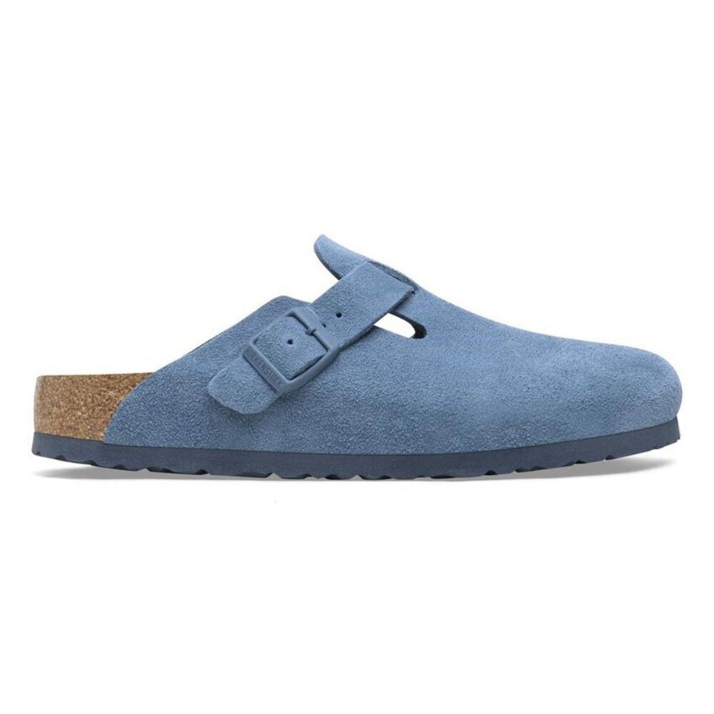 Boston Elemental Blue Suede Leather Soft Footbed Clogs