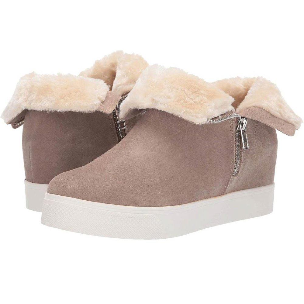 Wanda Taupe Suede Wedge Sneakers