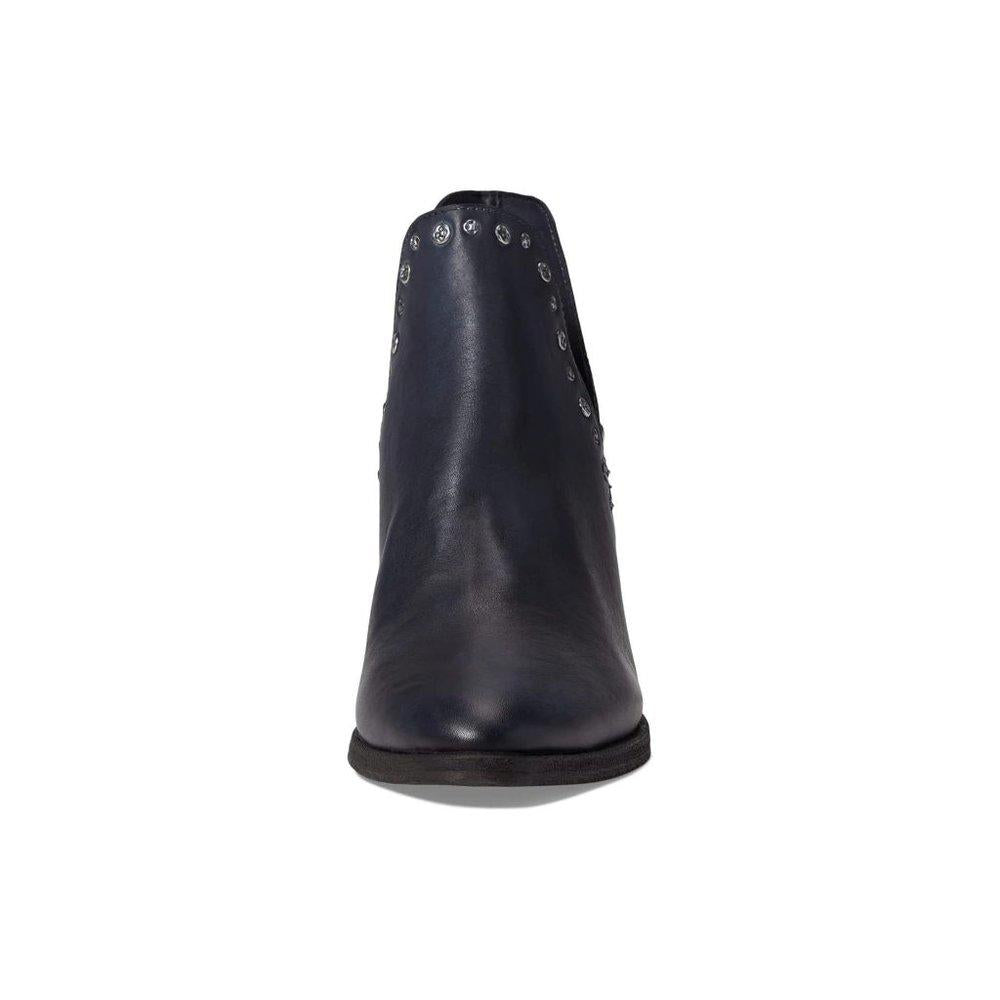 Charm Black Leather Booties
