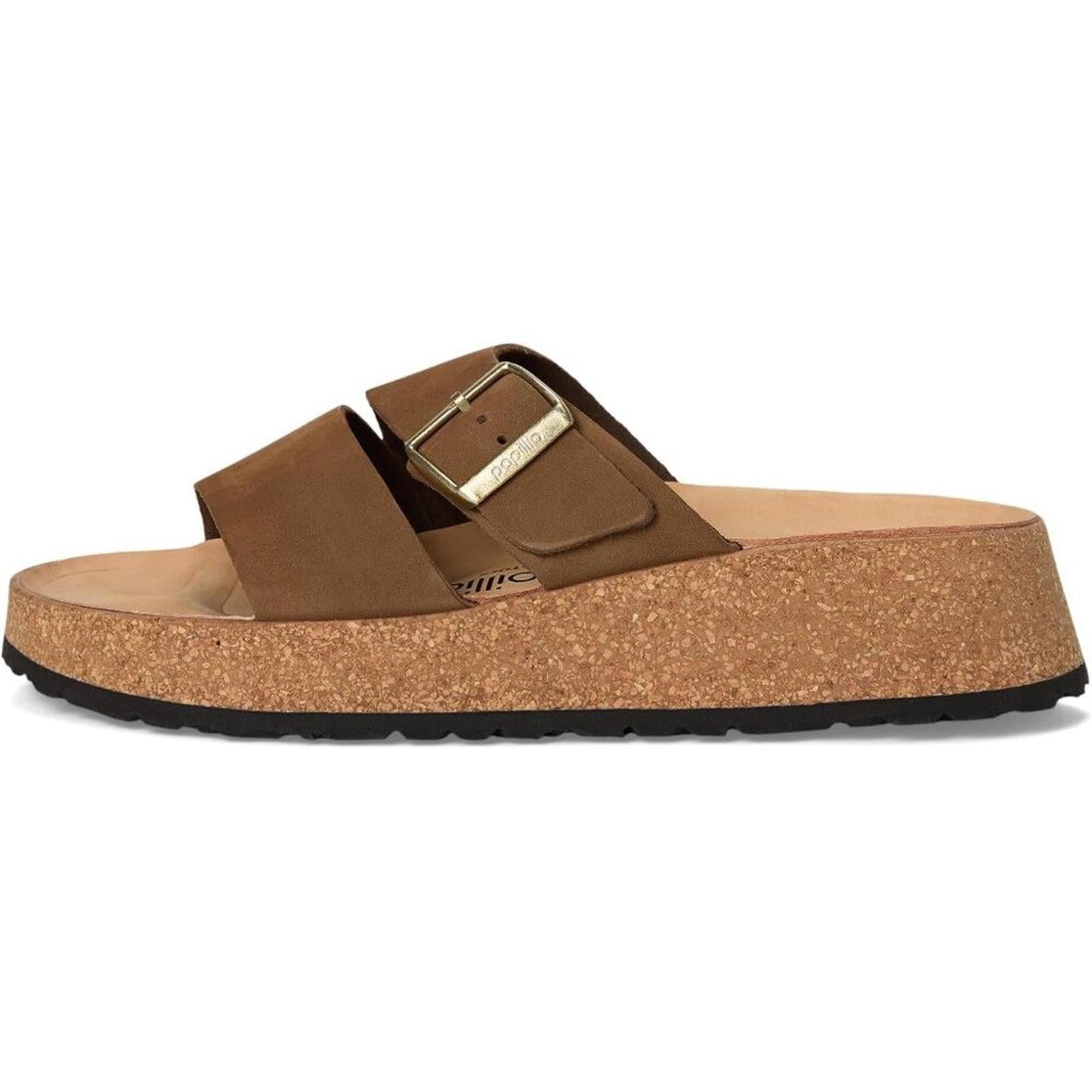 Papillio Almina Dark Tea Nubuck Platform Sandals
