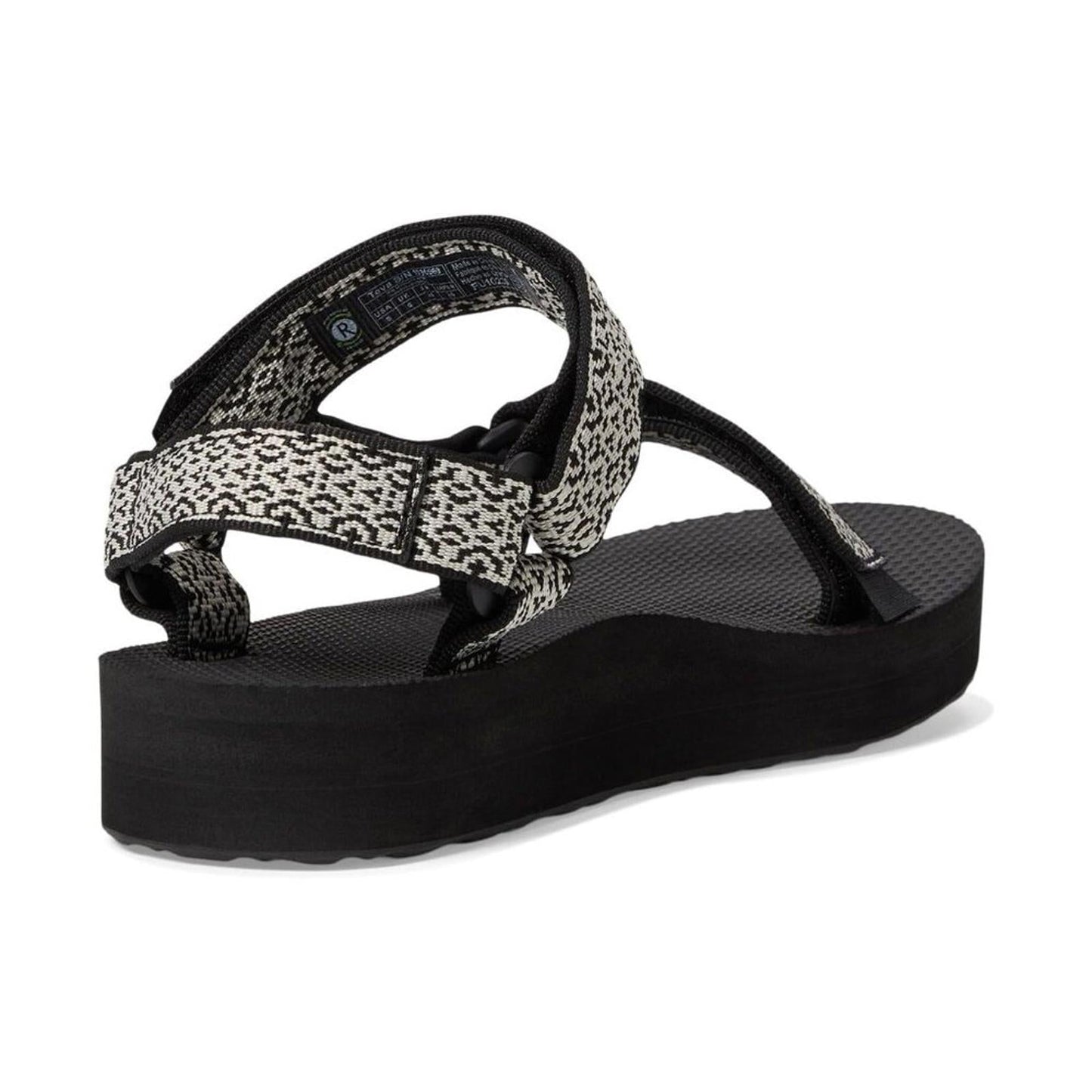 Midform Universal Boho White Black Strap Sandals