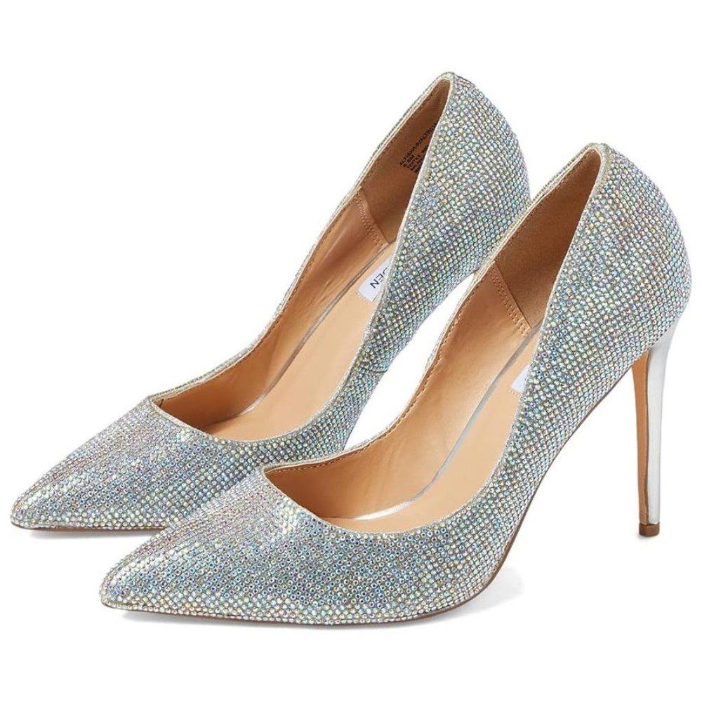Altisha Silver Rhinestone Heels
