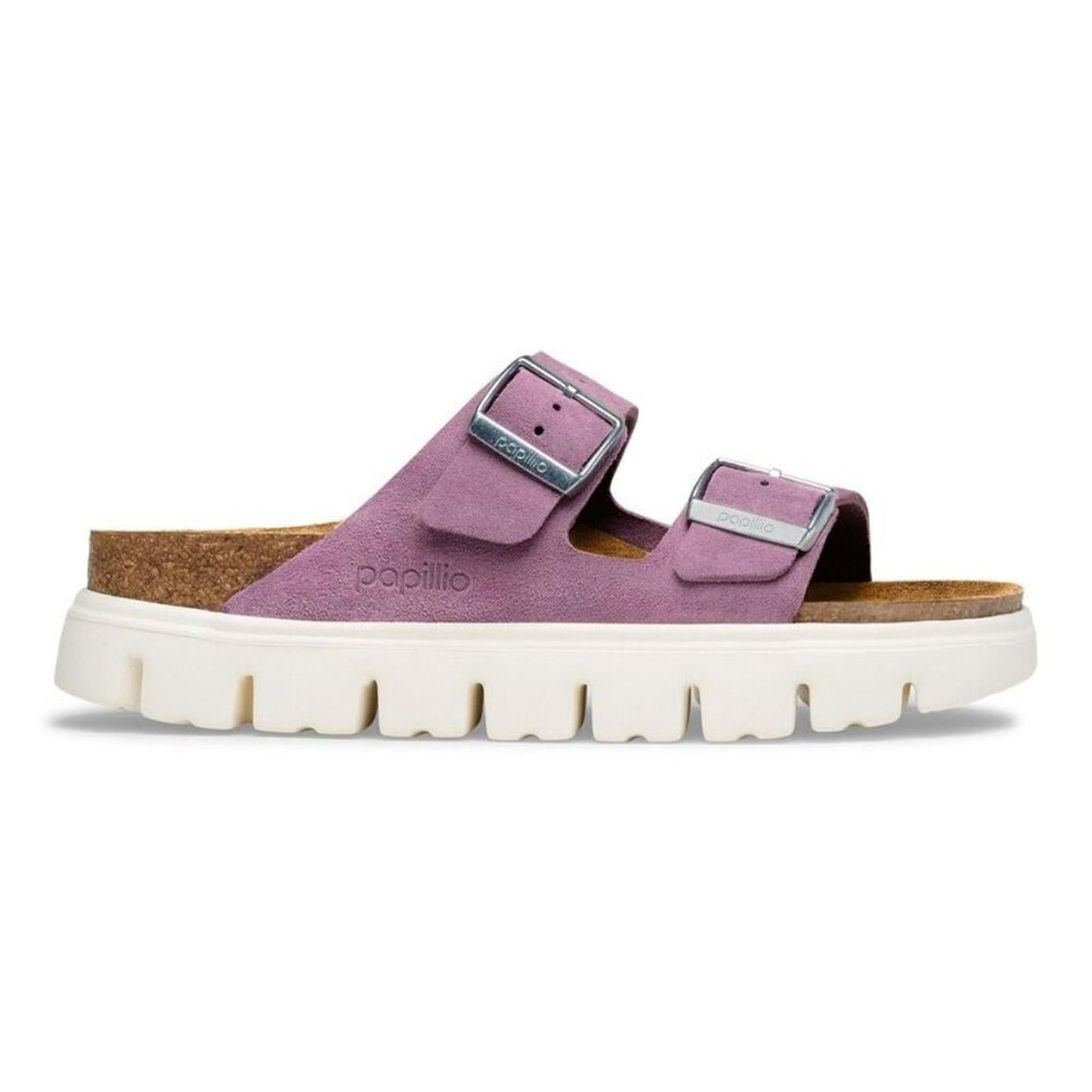 Arizona Chunky Mauve Suede Leather Sandals